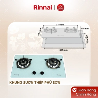 Bếp gas âm Rinnai RVB-2WGN mặt kính, kiềng men - Giá ưu đãi 4,473,700₫ 6