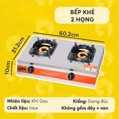Bếp Gas Công Nghiệp Inox 304 Khè Đôi 2-6 Đầu Đốt cho Nhà Hàng, Quán Ăn – 1.05 Triệu, BH 12 Tháng 10