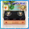 Bếp Gas Đơn Đôi Hồng Ngoại Kính Cường Lực, Đầu Đốt Nhôm Fujishi 229.000 VND