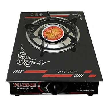 Bếp Gas Đơn Đôi Hồng Ngoại Kính Cường Lực, Đầu Đốt Nhôm Fujishi 229.000 VND 6