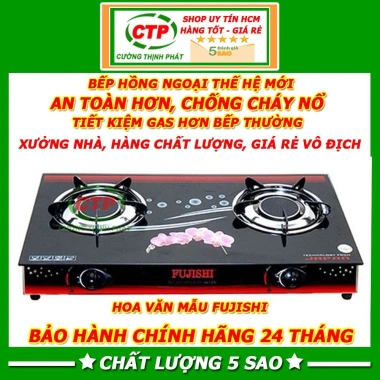 Bếp Gas Đơn Đôi Hồng Ngoại Mặt Kính Cường Lực Tiết Kiệm Gas FUJISHI LIVORNO TANAKY Giá 225.800₫ 2