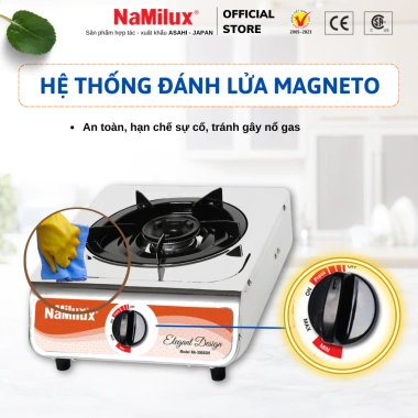Bếp Gas Đơn NaMilux NH-260ASM/NA-300ASM 3kW Hàng Chính Hãng - Giá 449k, Tiết Kiệm Năng Lượng, Nấu Nhanh