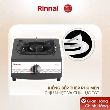 Bếp gas đơn Rinnai RV-150(G) mặt bếp men, kiềng men, dùng bình gas lớn – Giá ưu đãi 463.540₫ 4