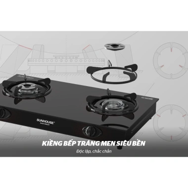 Bếp Gas Dương Kính SUNHOUSE SHB2.023/2.025/2.106 - Bảo Hành 12 Tháng, Bếp Đôi Tiết Kiệm Ga, Giá 545.000 VND 3