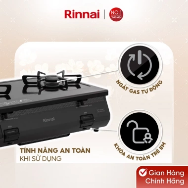 Bếp gas dương Rinnai RJ-565EB, mặt bếp men và kiềng men, hàng chính hãng, giảm 19%