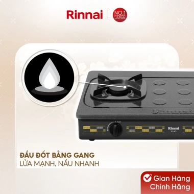 Bếp gas dương Rinnai RV-270(G)N mặt bếp men + kiềng men - Giá ưu đãi 970.200₫