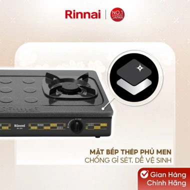 Bếp gas dương Rinnai RV-270(G)N mặt bếp men + kiềng men - Giá ưu đãi 970.200₫