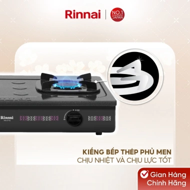 Bếp gas dương Rinnai RV-2.715(G) mặt bếp men + kiềng men - Giá 916.300₫, an toàn, tiết kiệm năng lượng