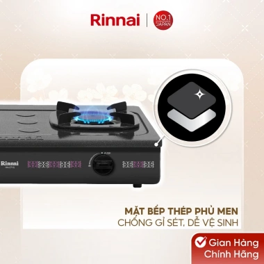 Bếp gas dương Rinnai RV-2.715(G) mặt bếp men + kiềng men - Giá 916.300₫, an toàn, tiết kiệm năng lượng