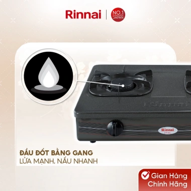Bếp gas dương Rinnai RV-360 GMN - Mặt bếp men, kiềng bếp men, giảm giá 20% chỉ 990.000đ