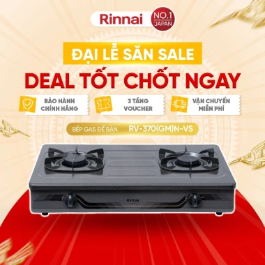 Bếp gas dương Rinnai RV-370(GM)N mặt bếp men kiềng bếp men - Giá chỉ 991.760 VND