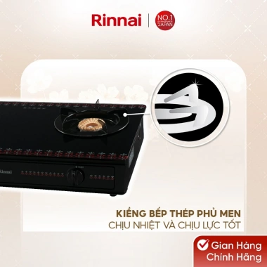 Bếp gas dương Rinnai RV-3.715GL - Mặt kính, kiềng men bền, giảm 20% còn 2.09 triệu