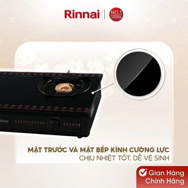 Bếp gas dương Rinnai RV-3.715GL - Mặt kính, kiềng men bền, giảm 20% còn 2.09 triệu