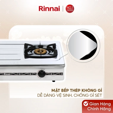 Bếp gas dương Rinnai RV-375(SW)N - Bếp inox, kiềng men, giảm 20% - Giá 1.250.480VND 5