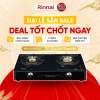 Bếp gas dương Rinnai RV-6 Double Glass – Mặt kính sang, kiềng men bền, giảm giá 22% còn 2.274.580₫