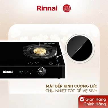 Bếp gas dương Rinnai RV-6 Double Glass – Mặt kính sang, kiềng men bền, giảm giá 22% còn 2.274.580₫