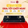 Bếp gas dương Rinnai RV-7 Double Glass mặt kính, kiềng men - giảm 19% chỉ 2.490.180₫