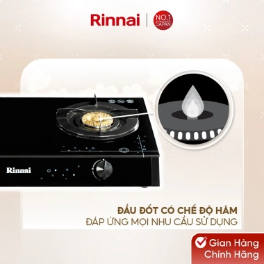 Bếp gas dương Rinnai RV-7 Double Glass mặt kính, kiềng men - giảm 19% chỉ 2.490.180₫