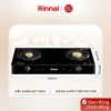 Bếp gas dương Rinnai RV-7 Double Glass mặt kính, kiềng men - giảm 19% chỉ 2.490.180₫ 6
