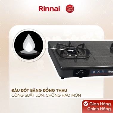 Bếp gas dương Rinnai RV-715Slim(G) mặt bếp men, kiềng bếp men, giảm giá 1.755.600₫ 3