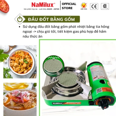 Bếp Gas Mini Du Lịch NaMilux – Thiết Kế Nhỏ Gọn, Giá 399.000, Hàng Chính Hãng 2