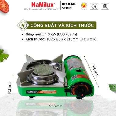 Bếp Gas Mini Du Lịch NaMilux – Thiết Kế Nhỏ Gọn, Giá 399.000, Hàng Chính Hãng 6