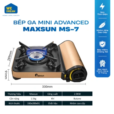 Bếp Gas Mini Maxsun MS-7 2.900W Sơn Tĩnh điện, Chống Nổ - Hàng Chính Hãng, Giá chỉ 559.000₫ 6
