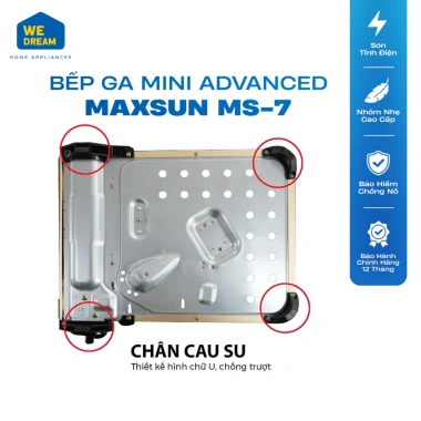 Bếp Gas Mini Maxsun MS-7 2.900W Sơn Tĩnh điện, Chống Nổ - Hàng Chính Hãng, Giá chỉ 559.000₫ 7