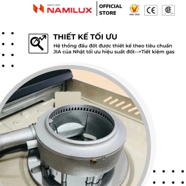 Bếp Gas Mini NaMilux NH-032PS - Đầu Đốt Cyclone, Tiết Kiệm Gas, Van Ngắt An Toàn, 2.4kW, Giá 409.000 (Hàng Chính Hãng) 2