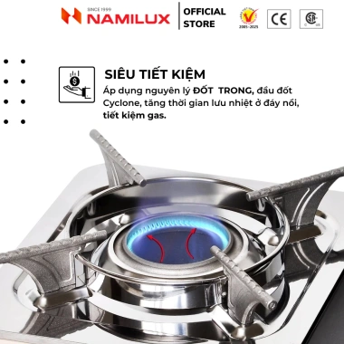 Bếp Gas Mini NaMilux NH-032PS - Đầu Đốt Cyclone, Tiết Kiệm Gas, Van Ngắt An Toàn, 2.4kW, Giá 409.000 (Hàng Chính Hãng) 4