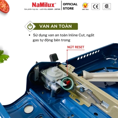 Bếp Gas Mini NaMilux NH-P2.911PS Du Lịch Xanh 2.6kW Van Inline Cut - Giá chỉ 339.000, Hàng Chính Hãng 2