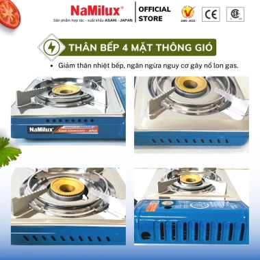 Bếp Gas Mini NaMilux NH-P2.911PS Du Lịch Xanh 2.6kW Van Inline Cut - Giá chỉ 339.000, Hàng Chính Hãng 5