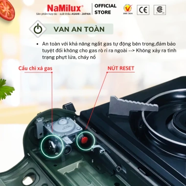 Bếp Gas Mini NaMilux NH-P3.320PF Van Ngắt An Toàn 2.6kW Hàng Chính Hãng Giá ưu đãi 309k 3 Bếp Gas Mini NaMilux NH-P3.320PF Van Ngắt An Toàn 2.6kW Hàng Chính Hãng Giá ưu đãi 309k 3