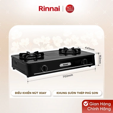 Bếp gas Rinnai RV-A271B EB mặt men, kiềng men - Hàng chính hãng, giá 2.695.000₫
