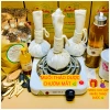Bếp hơ lá trầu mini điện, tay cầm cách nhiệt chống giật, kèm cây muối chườm mắt thảo dược 3