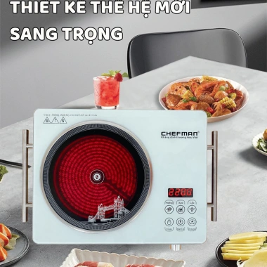 Bếp hồng ngoại Chefman 2.200W - Nấu mọi loại nồi, bảo hành 12 tháng, giảm còn 399.000₫