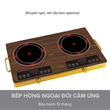 Bếp Hồng Ngoại Đôi Cảm Ứng Mặt Kính Cường Lực 3.500W - Giá Ưu Đãi 997,373 VND 2
