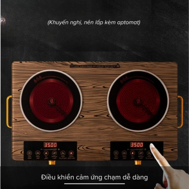 Bếp Hồng Ngoại Đôi Cảm Ứng Mặt Kính Cường Lực 3.500W - Giá Ưu Đãi 997,373 VND 5