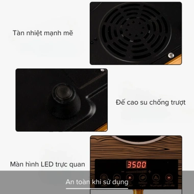 Bếp Hồng Ngoại Đôi Cảm Ứng Mặt Kính Cường Lực 3.500W - Giá Ưu Đãi 997,373 VND 7