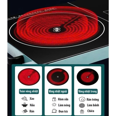 Bếp hồng ngoại PTLUXURY đa năng 3.500W, không kén nồi, không bức xạ, tiết kiệm điện 309.000₫ 3