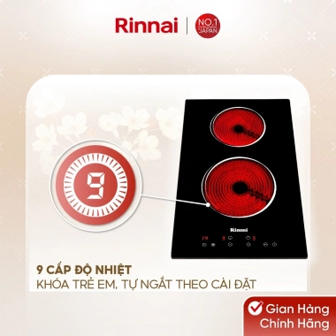 Bếp hồng ngoại Rinnai RB-3.012E-ZB 3.000W mặt kính Ceramic - Giá ưu đãi 5.875.100₫ 3