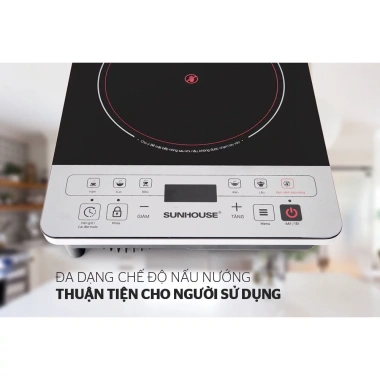 Bếp hồng ngoại Sunhouse SHD6.005 2.000W không kén nồi, tặng vỉ nướng - 772.785₫ 5