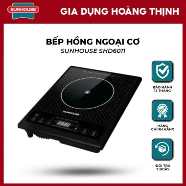 Bếp hồng ngoại Sunhouse SHD6.011 – Giá tốt 619k, tặng vỉ nướng, chính hãng