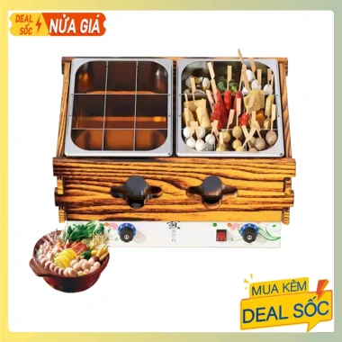 Bếp lẩu 2 ngăn 2.500W, nhiệt độ 50-300 độ, giảm còn 990.000 đồng