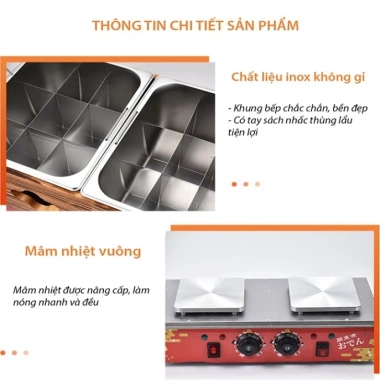 Bếp lẩu 2 ngăn 2.500W, nhiệt độ 50-300 độ, giảm còn 990.000 đồng