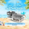 Bếp lẩu nướng Bear 2 ngăn DKL-E22W1 cao cấp, tháo rời gấp gọn, công suất lớn 2.05 triệu