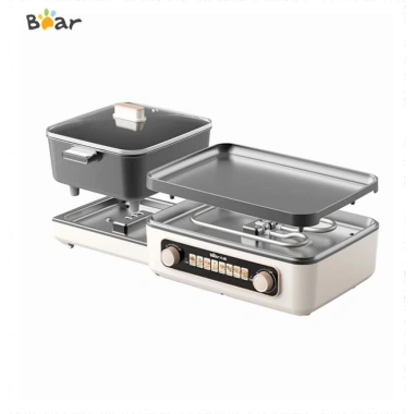Bếp lẩu nướng Bear 2 ngăn DKL-E22W1 cao cấp, tháo rời gấp gọn, công suất lớn 2.05 triệu