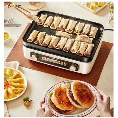 Bếp lẩu nướng Bear 2 ngăn DKL-E22W1 cao cấp, tháo rời gấp gọn, công suất lớn 2.05 triệu