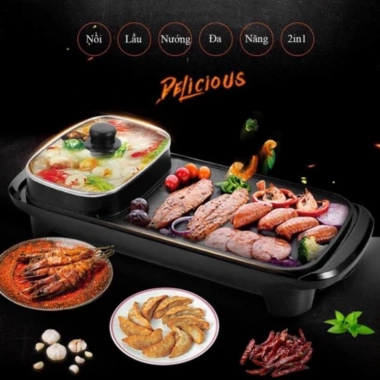 Bếp Lẩu Nướng Đa Năng 2 In 1 Cao Cấp 1.300W Chống Dính Giá chỉ 198.000₫ 2 Bếp Lẩu Nướng Đa Năng 2 In 1 Cao Cấp 1.300W Chống Dính Giá chỉ 198.000₫ 2