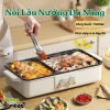 Bếp Lẩu Nướng Điện CHANGHONG 2 Ngăn 1.500W – Nấu Lẩu, Nướng, Xào, Dễ Vệ Sinh, Giá 569.000đ